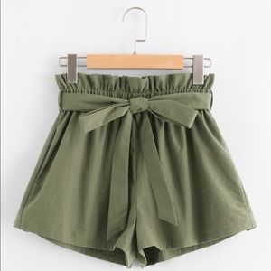 Army green shorts